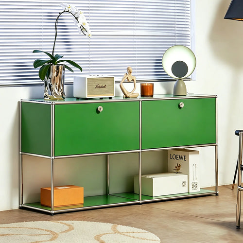2-Panel Display Storage Cabinet